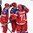 MOSCOW, RUSSIA - MAY 22: Russia's Sergei Mozyakin #10 celebrates with Anton Belov #77, Pavel Datsyuk #13 and Maxim Chudinov #73 after scoring a third period goal during bronze medal game action at the 2016 IIHF Ice Hockey World Championship. (Photo by Minas Panagiotakis/HHOF-IIHF Images)

